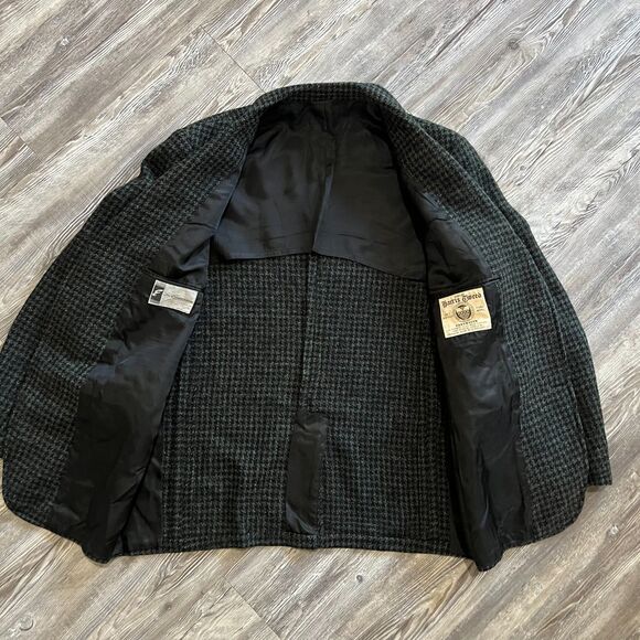 Vintage Harris Tweed 100% Wool Houndstooth Blazer Jacket – 44R - Picture 5 of 9